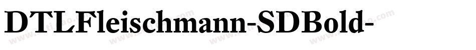 DTLFleischmann-SDBold字体转换