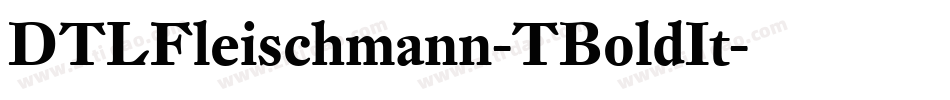 DTLFleischmann-TBoldIt字体转换
