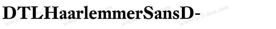 DTLHaarlemmerSansD字体转换