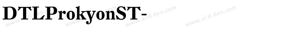 DTLProkyonST字体转换