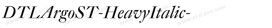 DTLArgoST-HeavyItalic字体转换
