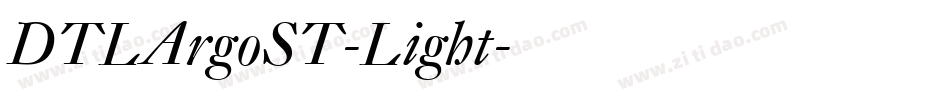 DTLArgoST-Light字体转换