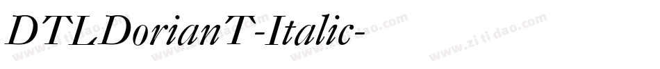 DTLDorianT-Italic字体转换
