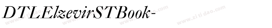 DTLElzevirSTBook字体转换
