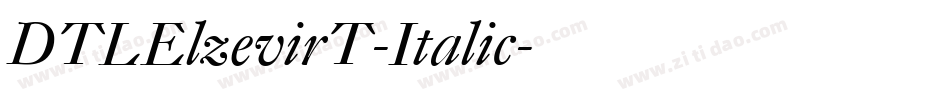 DTLElzevirT-Italic字体转换