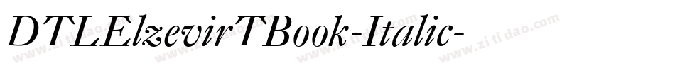 DTLElzevirTBook-Italic字体转换