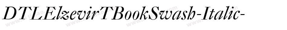 DTLElzevirTBookSwash-Italic字体转换