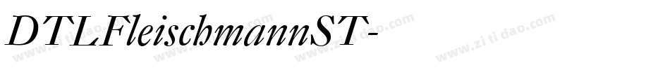 DTLFleischmannST字体转换