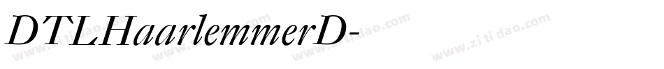 DTLHaarlemmerD字体转换