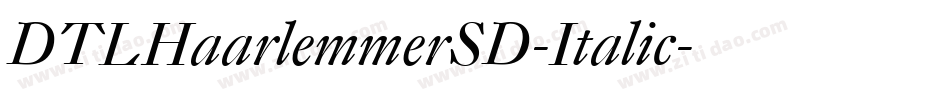 DTLHaarlemmerSD-Italic字体转换