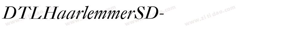 DTLHaarlemmerSD字体转换