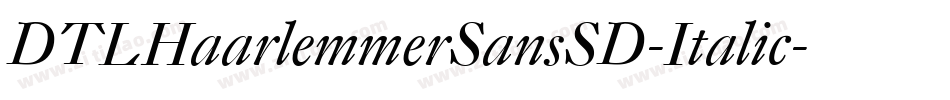 DTLHaarlemmerSansSD-Italic字体转换