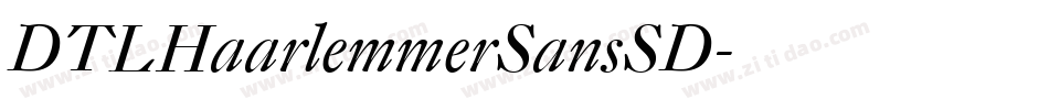 DTLHaarlemmerSansSD字体转换