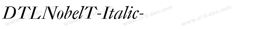 DTLNobelT-Italic字体转换