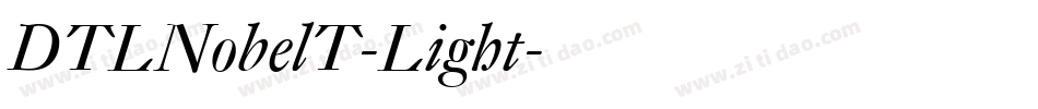 DTLNobelT-Light字体转换