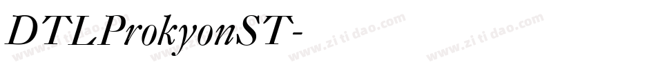DTLProkyonST字体转换