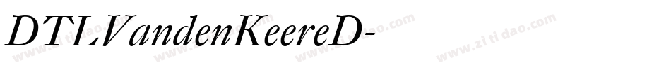 DTLVandenKeereD字体转换