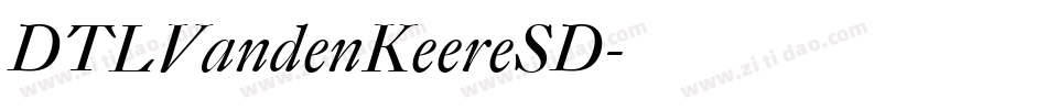 DTLVandenKeereSD字体转换
