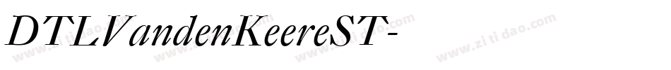 DTLVandenKeereST字体转换