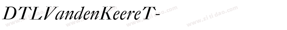DTLVandenKeereT字体转换