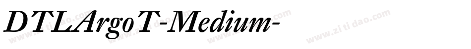 DTLArgoT-Medium字体转换