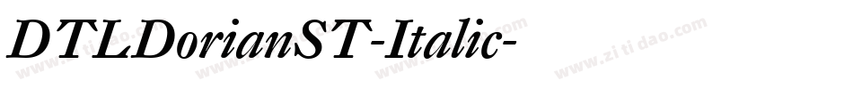 DTLDorianST-Italic字体转换
