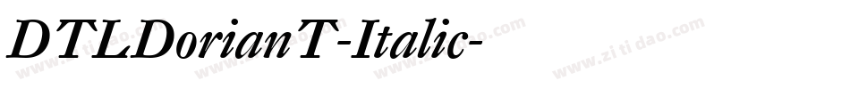 DTLDorianT-Italic字体转换