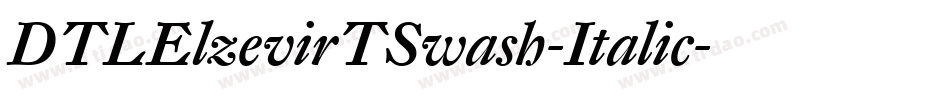 DTLElzevirTSwash-Italic字体转换