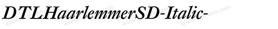 DTLHaarlemmerSD-Italic字体转换