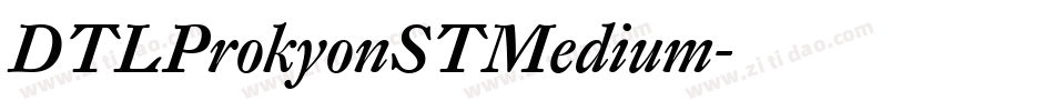 DTLProkyonSTMedium字体转换