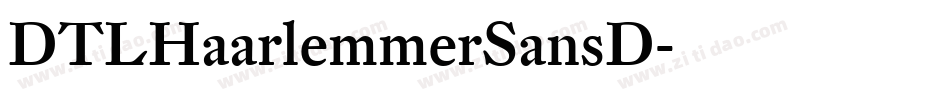 DTLHaarlemmerSansD字体转换