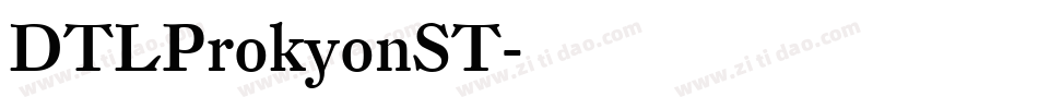 DTLProkyonST字体转换