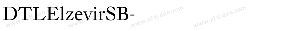 DTLElzevirSB字体转换