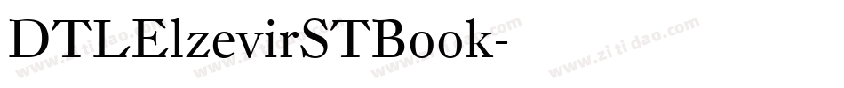 DTLElzevirSTBook字体转换