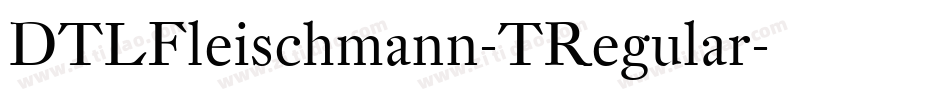 DTLFleischmann-TRegular字体转换