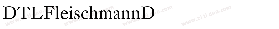 DTLFleischmannD字体转换