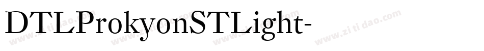 DTLProkyonSTLight字体转换