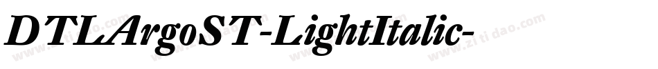 DTLArgoST-LightItalic字体转换