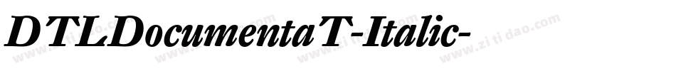 DTLDocumentaT-Italic字体转换