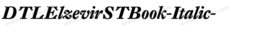DTLElzevirSTBook-Italic字体转换