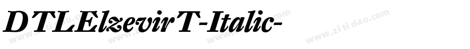 DTLElzevirT-Italic字体转换