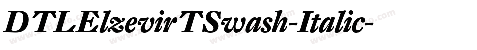 DTLElzevirTSwash-Italic字体转换