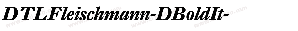 DTLFleischmann-DBoldIt字体转换