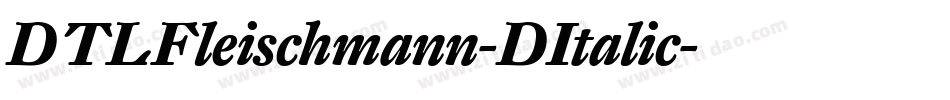 DTLFleischmann-DItalic字体转换