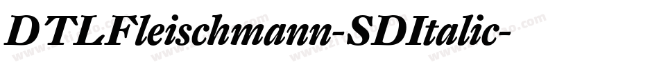 DTLFleischmann-SDItalic字体转换