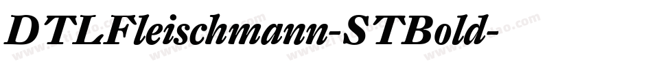 DTLFleischmann-STBold字体转换