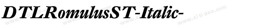DTLRomulusST-Italic字体转换