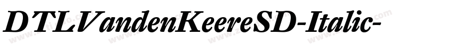 DTLVandenKeereSD-Italic字体转换