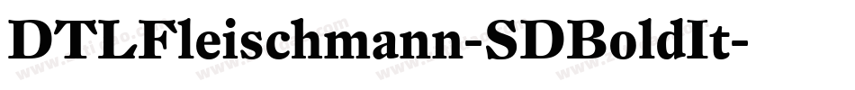 DTLFleischmann-SDBoldIt字体转换