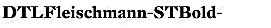 DTLFleischmann-STBold字体转换